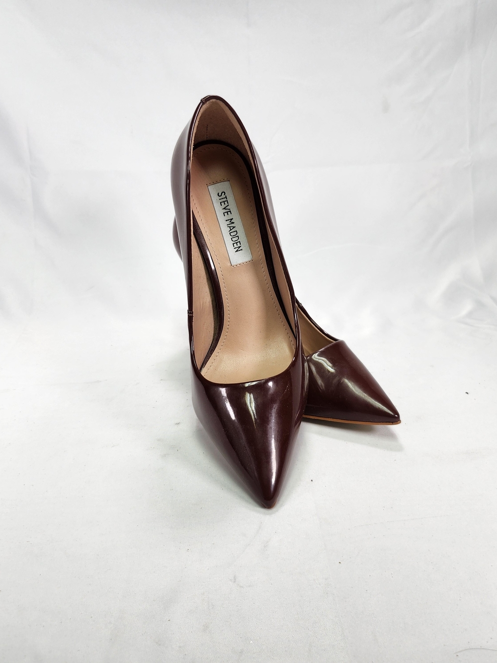 Steve Madden Patent Pointed-Toe Pump - Burgundy Brown